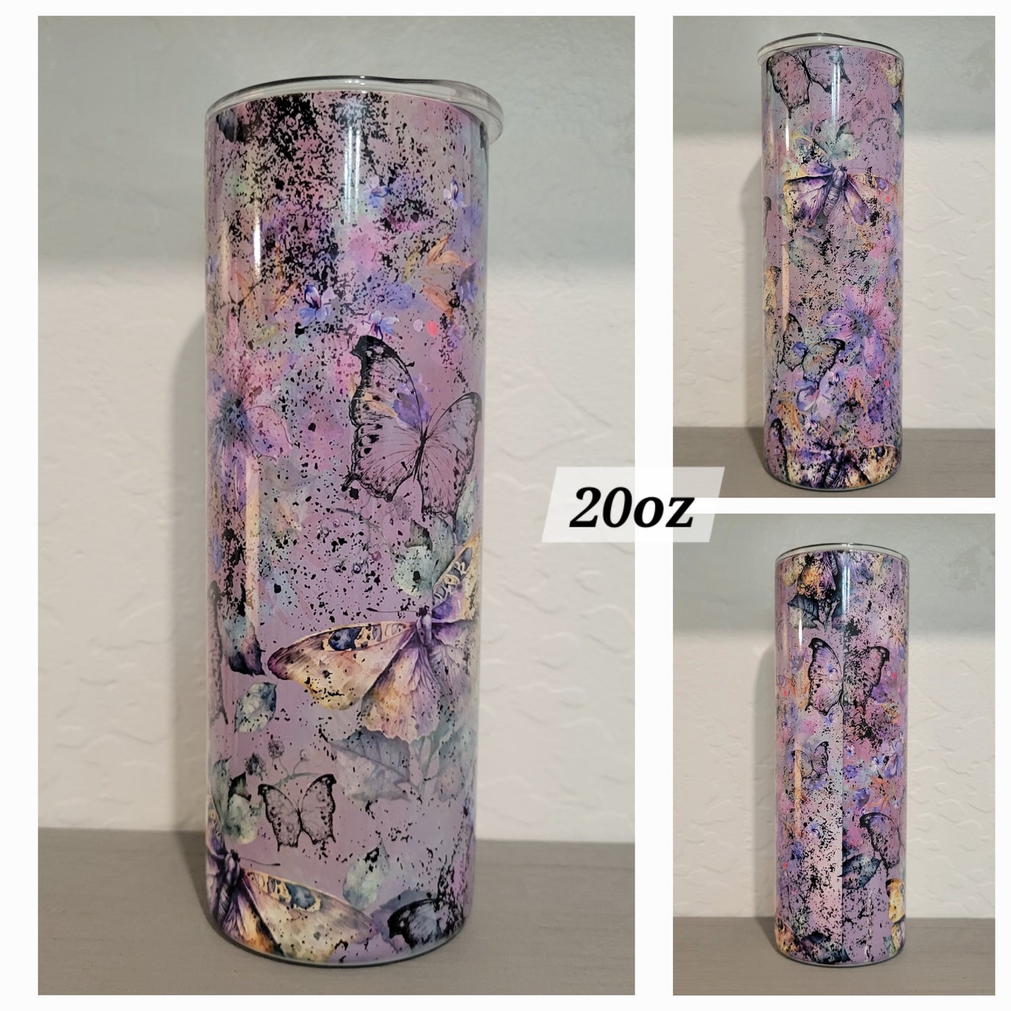 Purple Butterfly 20oz Tumbler *Quick Sale*