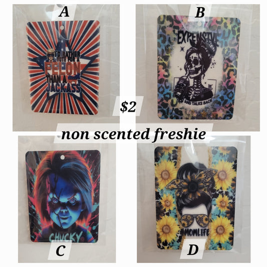 Assorted Non Scented Freshie (1) *Quick Sale*