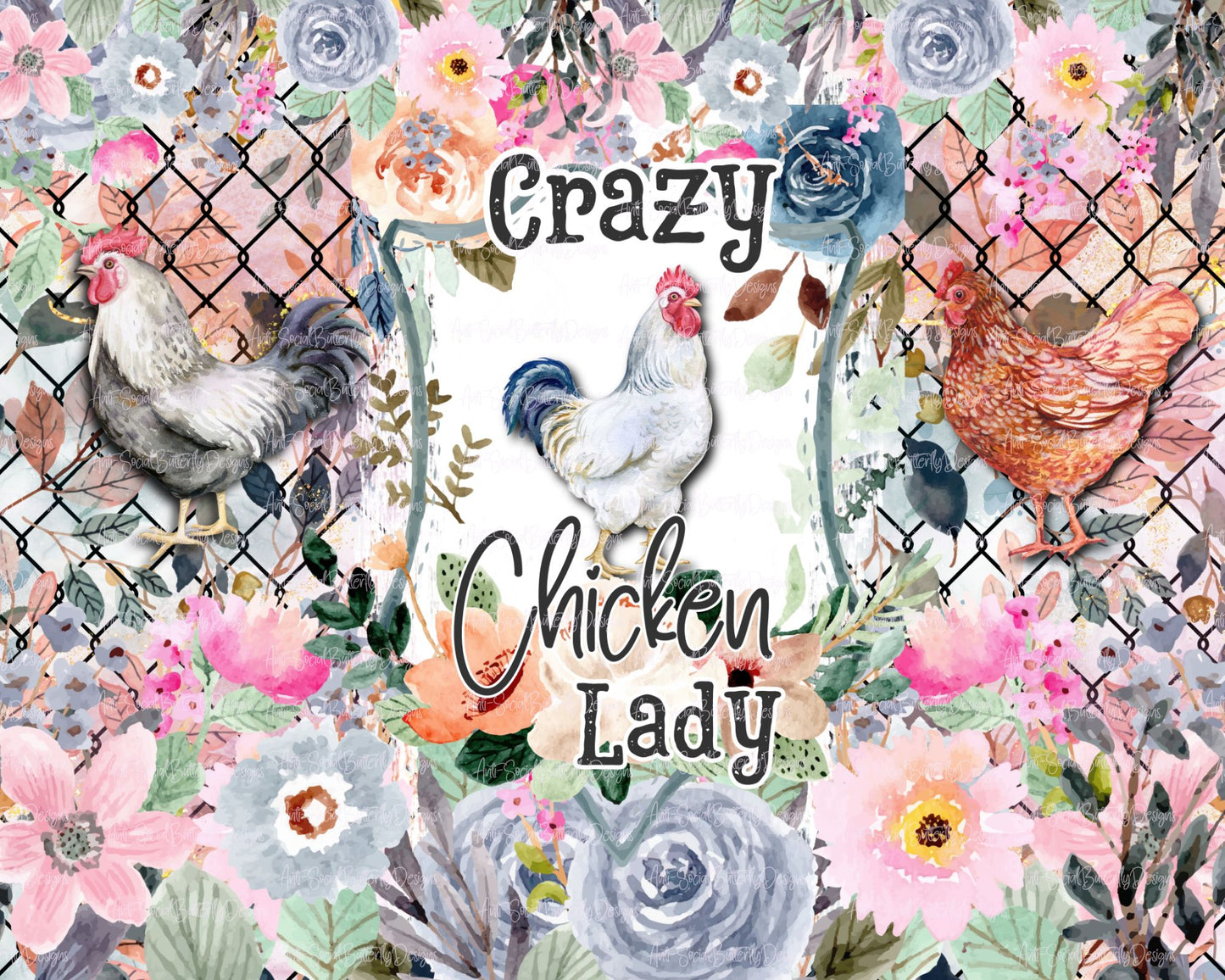 Crazy Chicken Lady Tumbler