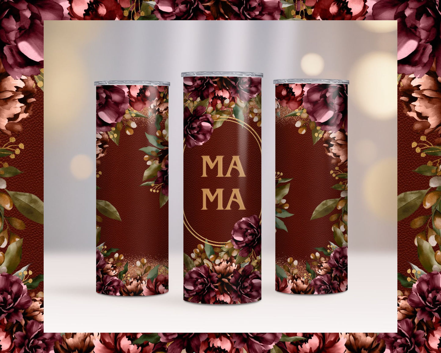 MAMA in Burgundy Tumbler Collection