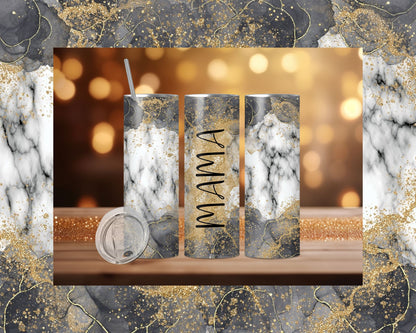 Mama in Marble Tumbler