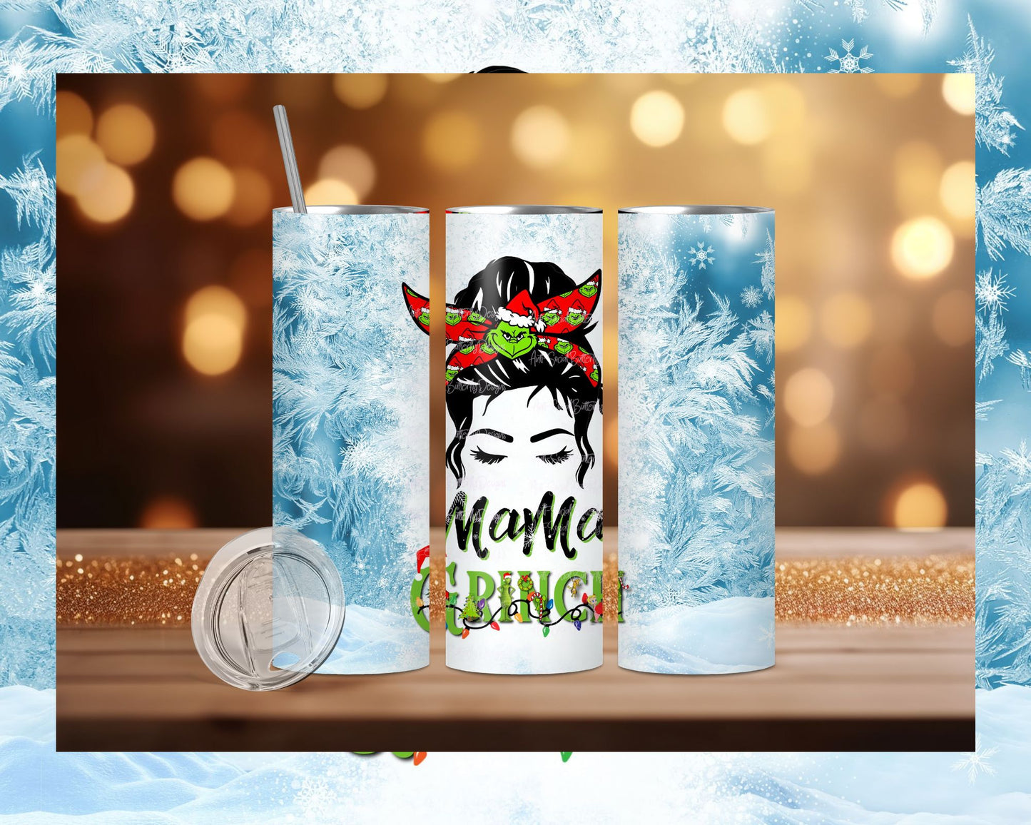 Messy Bun MaMa Grinch Tumbler Collection