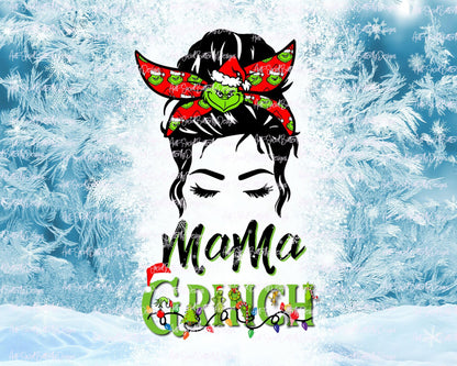 Messy Bun MaMa Grinch Tumbler Collection