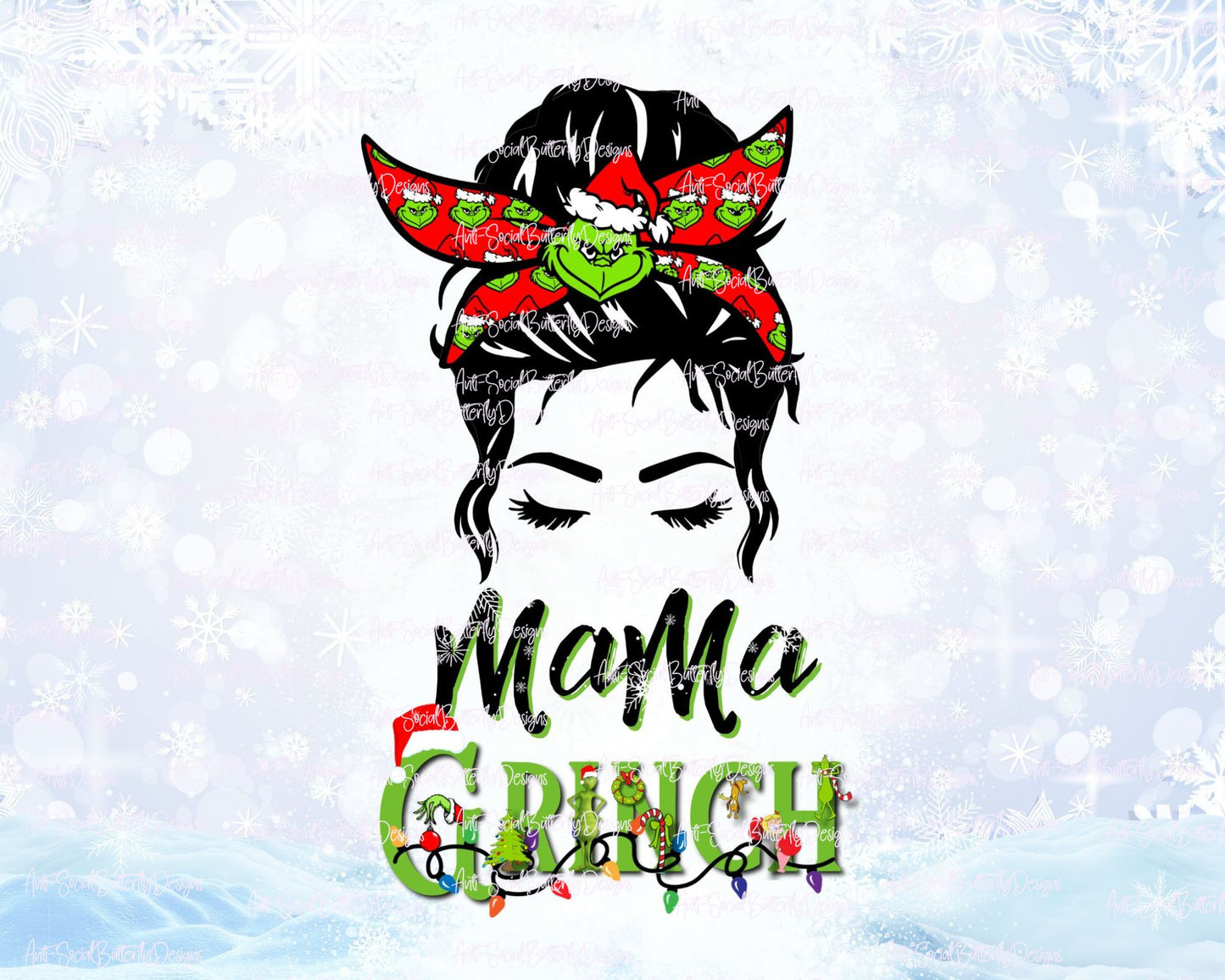 Messy Bun MaMa Grinch Tumbler Collection