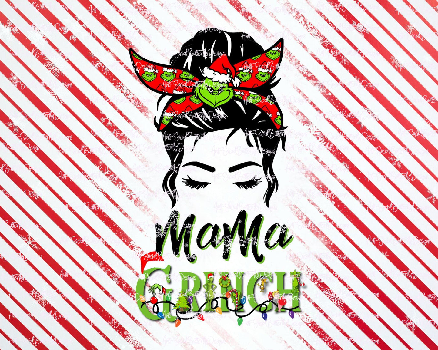 Messy Bun MaMa Grinch Tumbler Collection