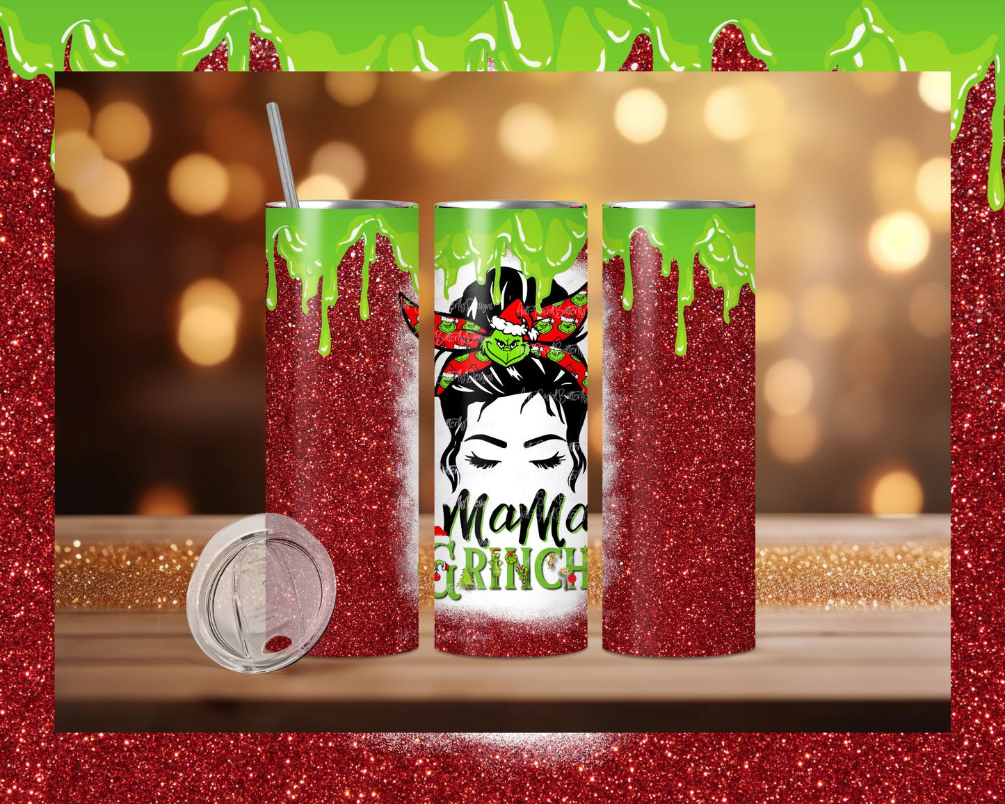 Messy Bun MaMa Grinch Tumbler Collection