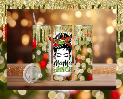 Messy Bun MaMa Grinch Tumbler Collection