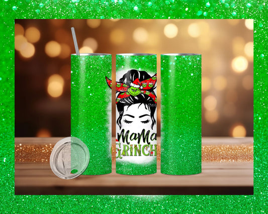 Messy Bun MaMa Grinch Tumbler Collection