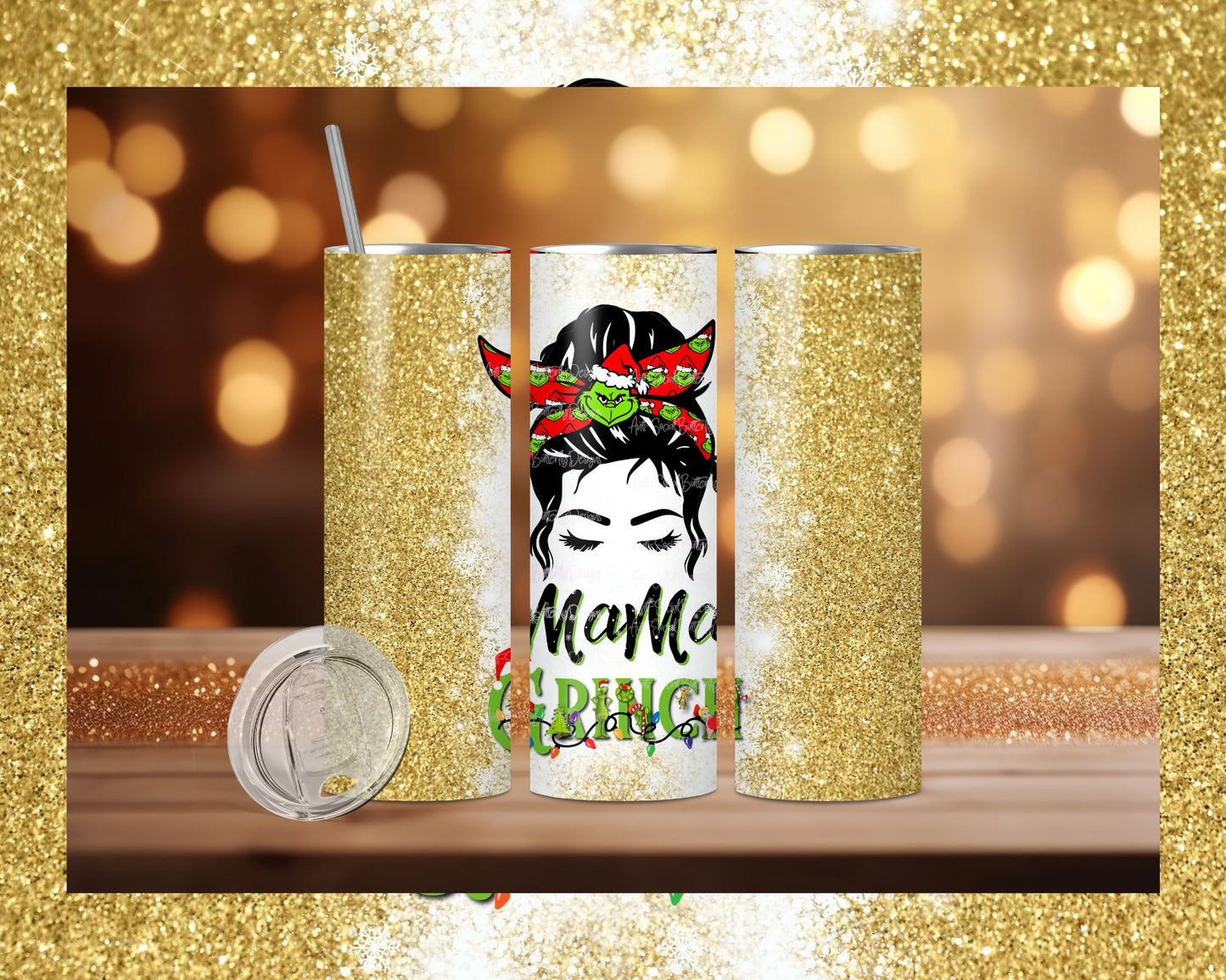 Messy Bun MaMa Grinch Tumbler Collection