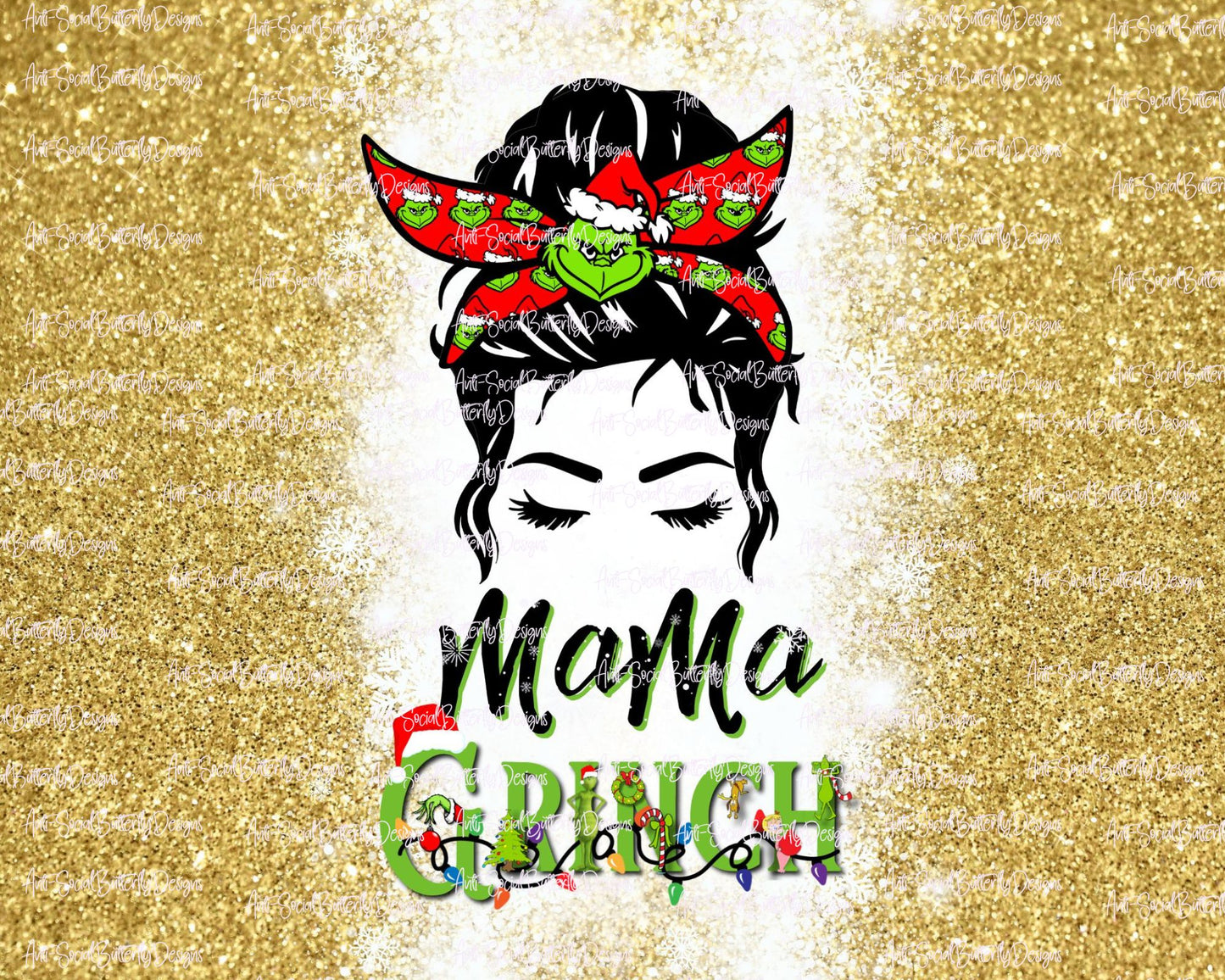 Messy Bun MaMa Grinch Tumbler Collection