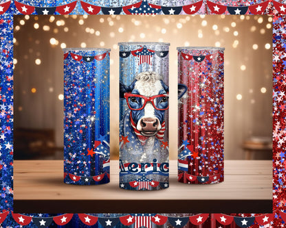 'Merica Cow Tumbler