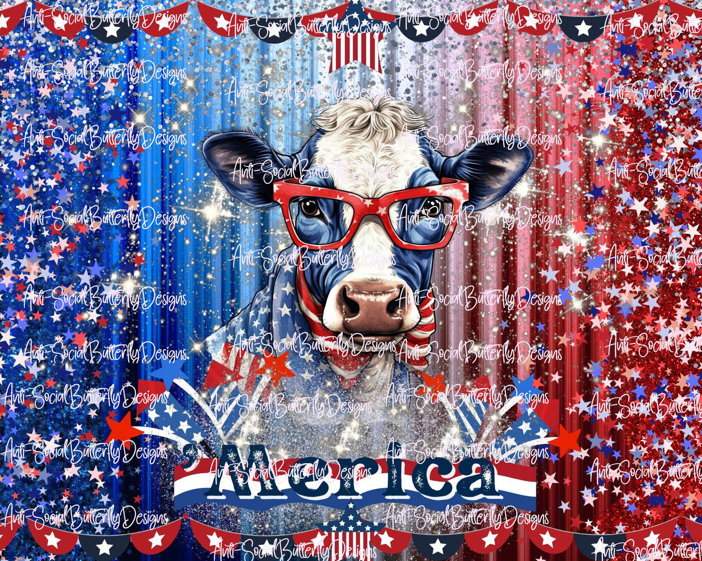 'Merica Cow Tumbler