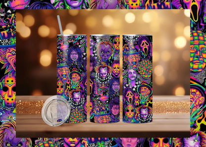 Neon Horror Tumbler