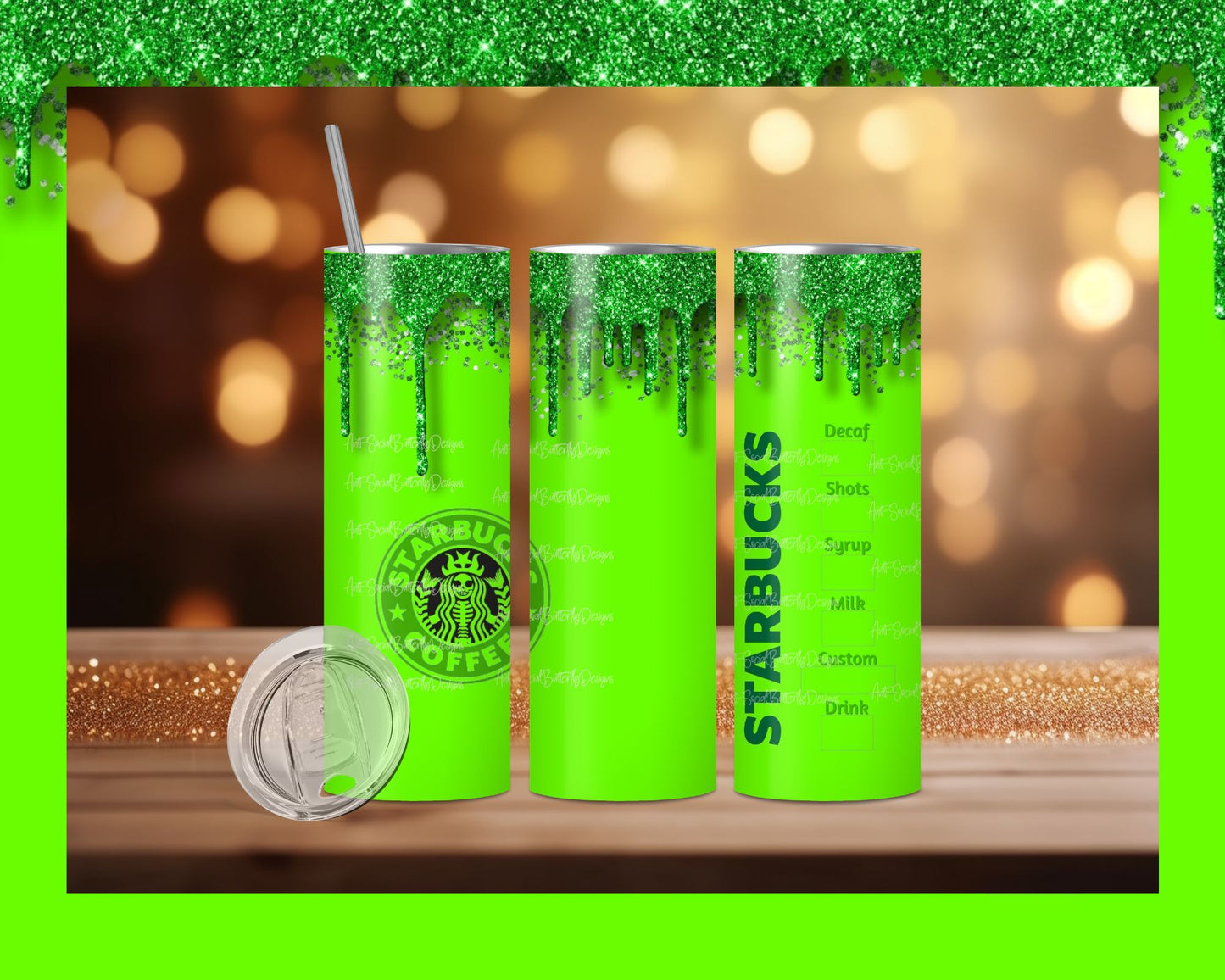 Starbucks Inspired Slime 20oz Tumbler