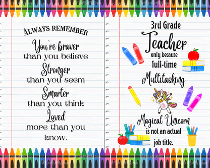 Inspirational Teacher Tumbler Collection