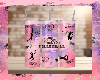 This Girl Runs on Volleyball Tumbler Collection