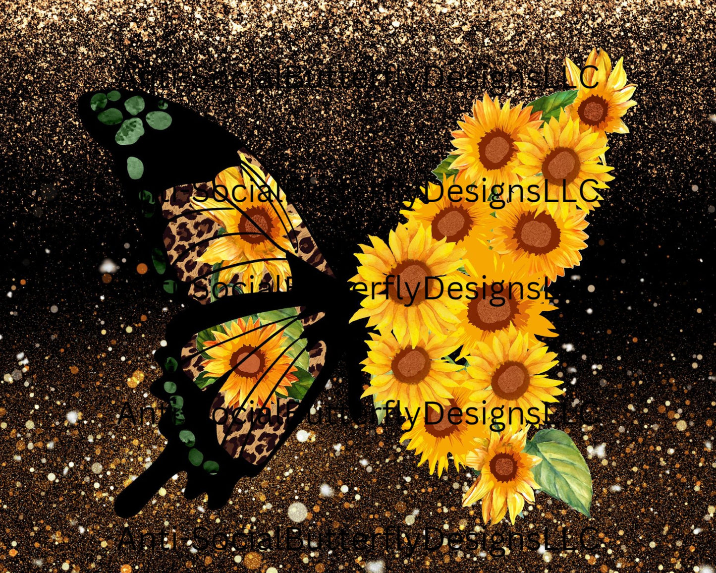 Sunflower Butterfly Tumbler