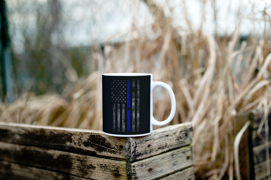 Thin Blue Line Flag Mug