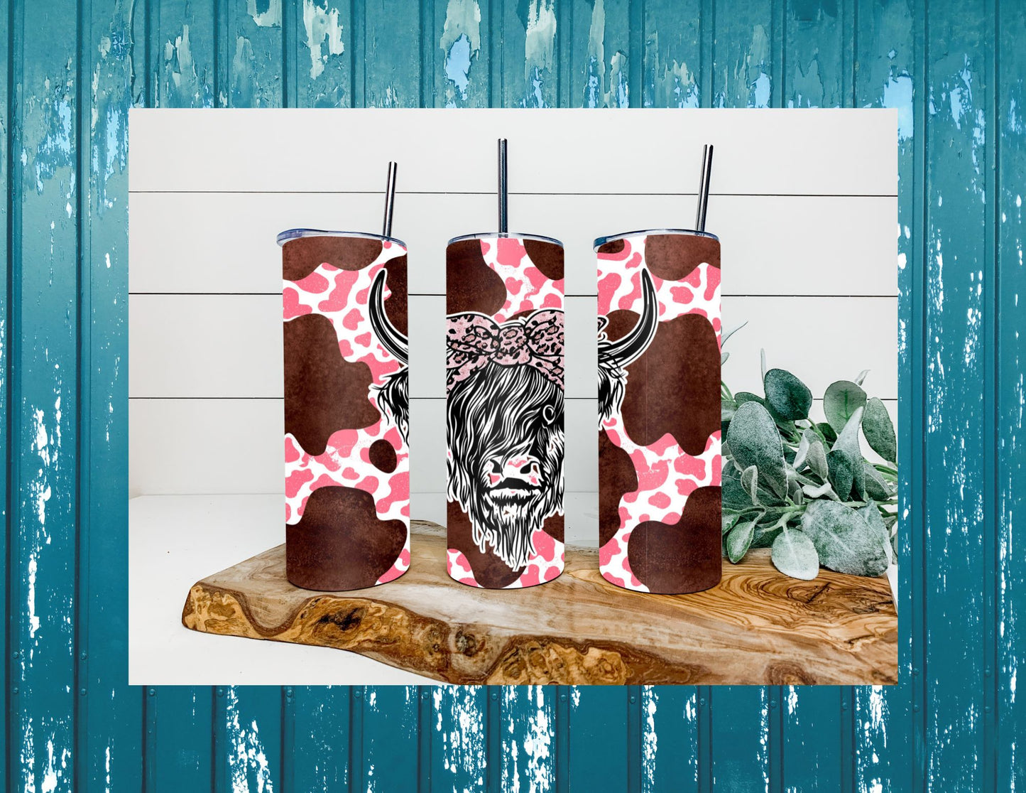 Cowhide Pink Leopard Tumbler