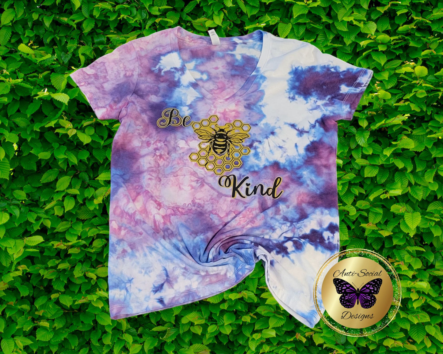 Iced Dyed Juniors and Womans Sizes V-Neck T-Shirt Collection