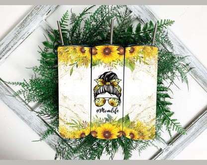 Sunflower Mom Life Tumbler