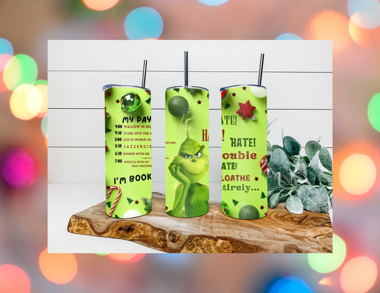 The Grinch Schedule Tumbler